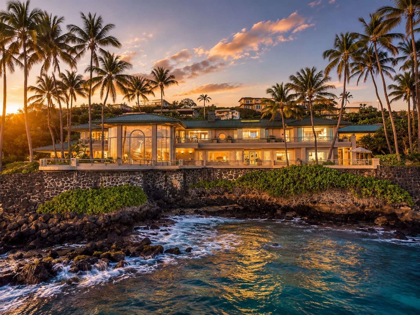 LUXURY HOME DIAMOND HEAD BY NIGHT